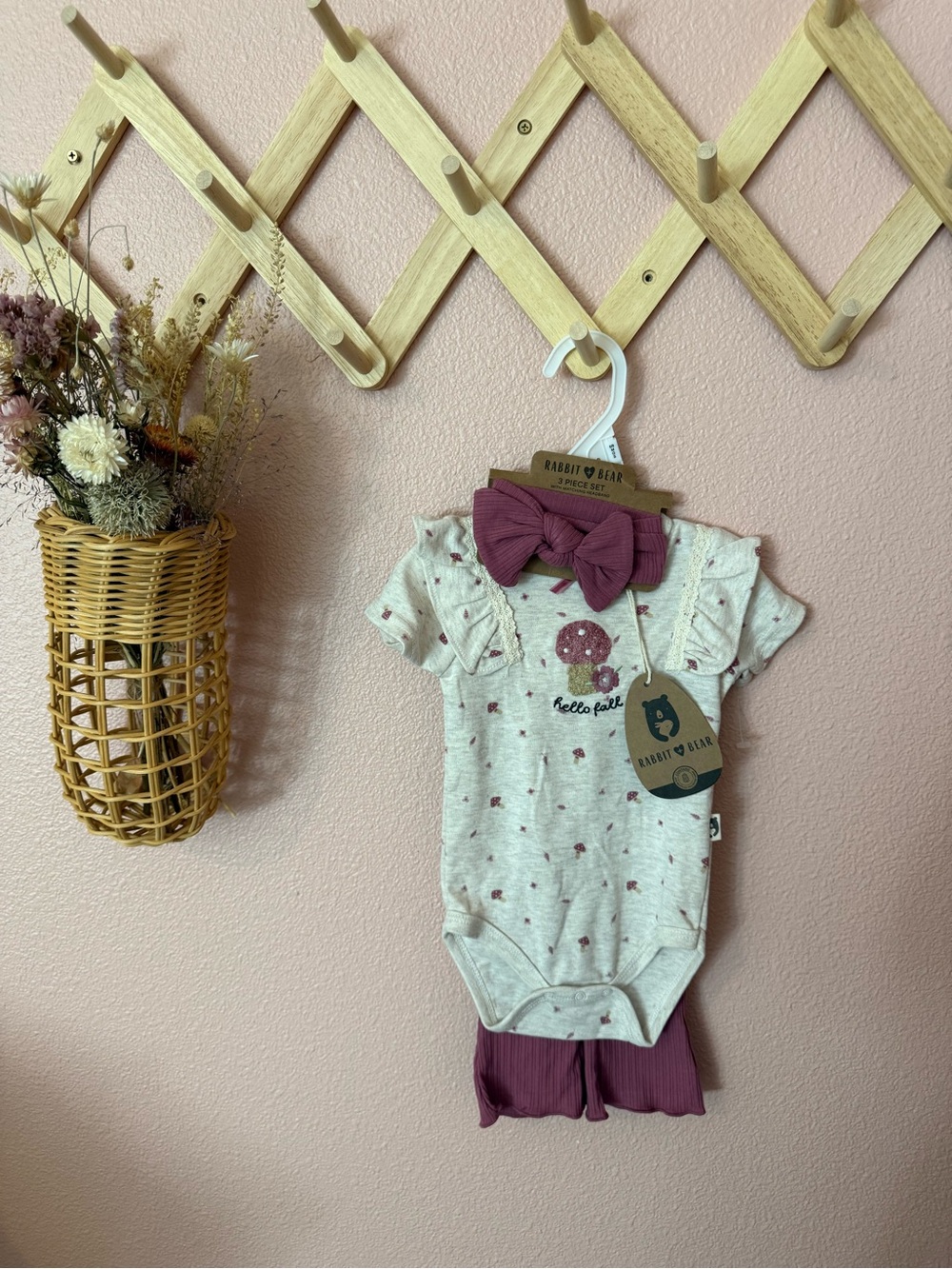 NWT Rabbit Bear Girls' Fall 3-Piece Set